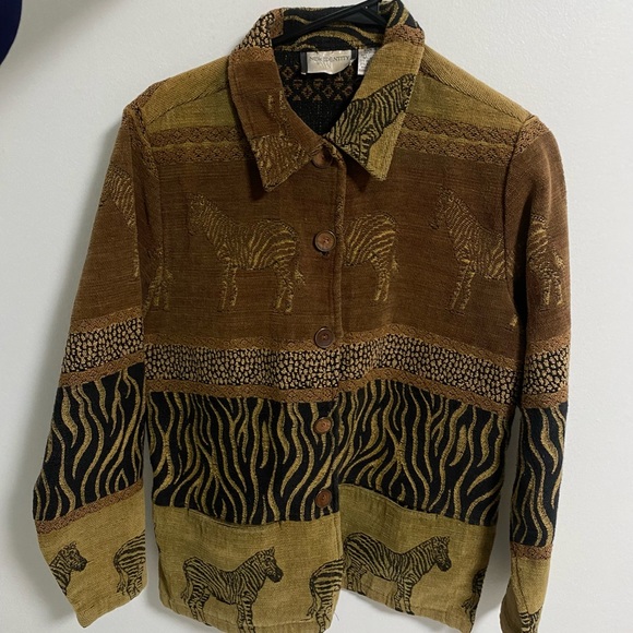 Vintage Tapestry Animal Jacket 1980s-1990s - Picture 2 of 5